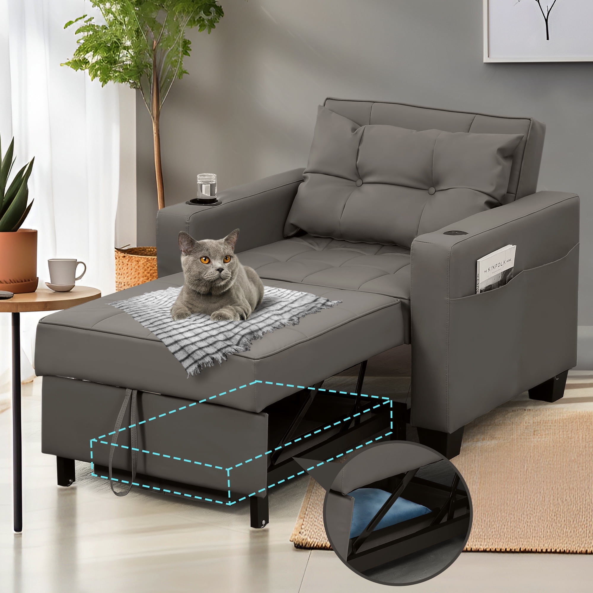 Sofa bed with drinks holder discount