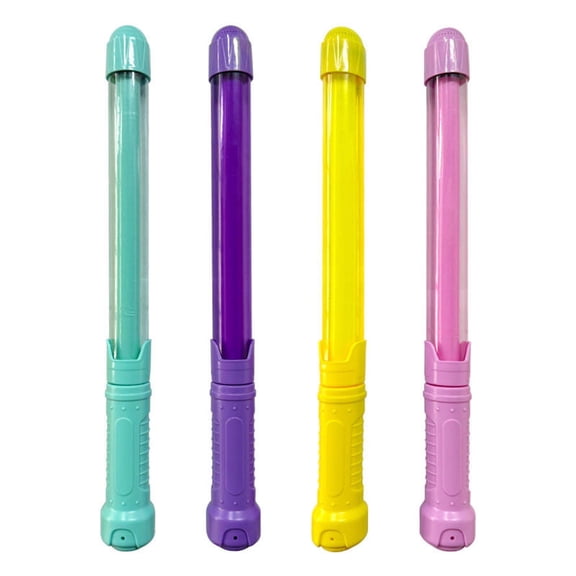 Pull Out Firework Effect Handheld Tube Water Gun Ergonomic Non- Grip Summer Pool Beach Backyard Water Play Toy Random Color(Pink-32cm)