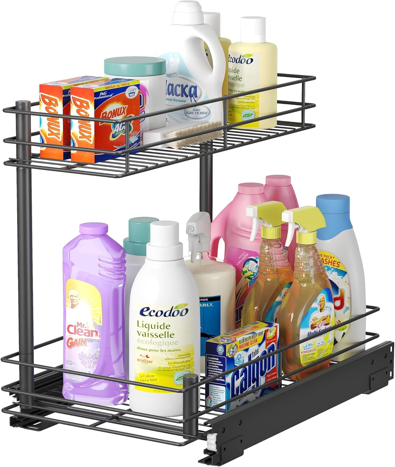 PullOut Home Organizers, Under Sink 2Tier Pull Out Organizer