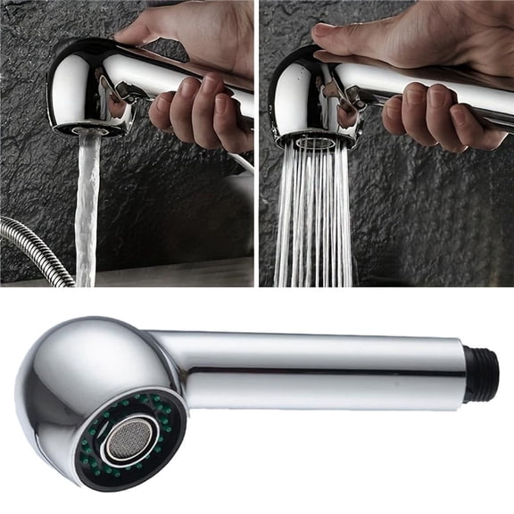 Pull Out Kitchen Faucet Spray Head Replacement, 2-Function Sink Sprayer Head with G1/2 Thread, ABS Aerator for Standard Pull Down Faucets