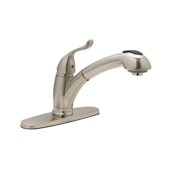Pull-Out Kitchen Faucet in Satin Nickel- Huntington Brass