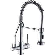 Pull-Out Kitchen Hot and Cold Water Mixer Tap, 360 Rotation Single Handle Wash Vegetables Pots Faucets, Rotate Switch Dual Mode Water Outlet,B Kitchen Sink Faucets