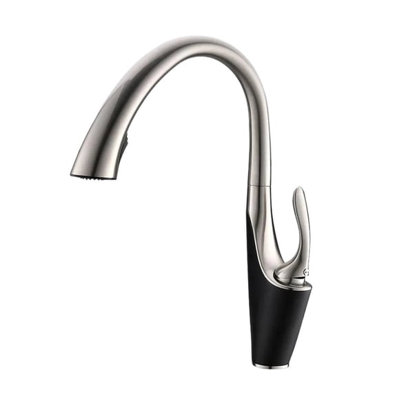 Pull Out Kitchen Sink Faucet, Deck Mounted Stream Sprayer Nozzle Kitchen Hot Cold Mixer Taps ,Easy to Install