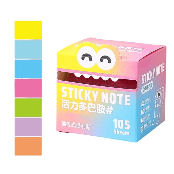 Pull Out Note Paper 150 Sheets Pearlescent Sticky Notes Notepads for Writing Note Taking Reminder on Fridges Calender