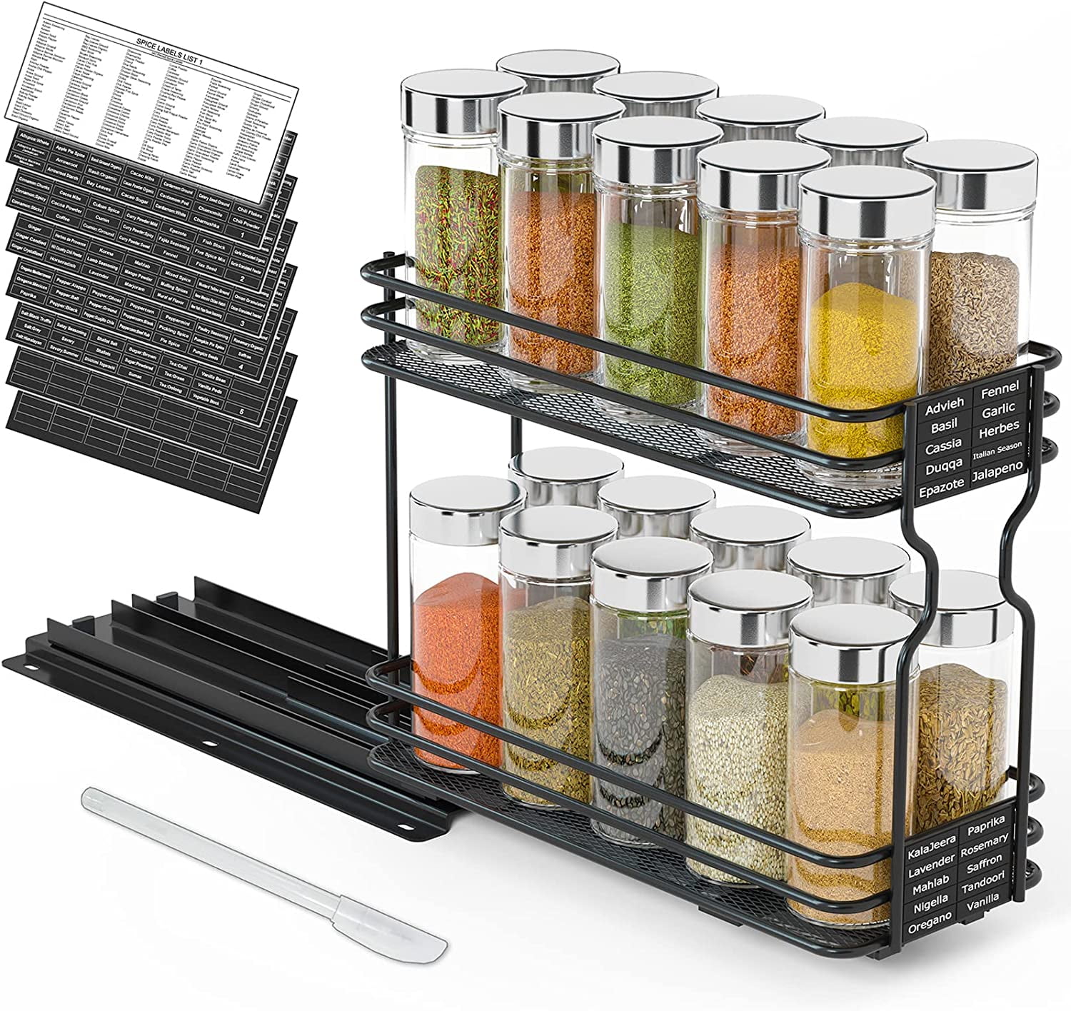 Pull Out Organizer for Cabinet Heavy Duty Slide Out Seasoning Kitchen ...