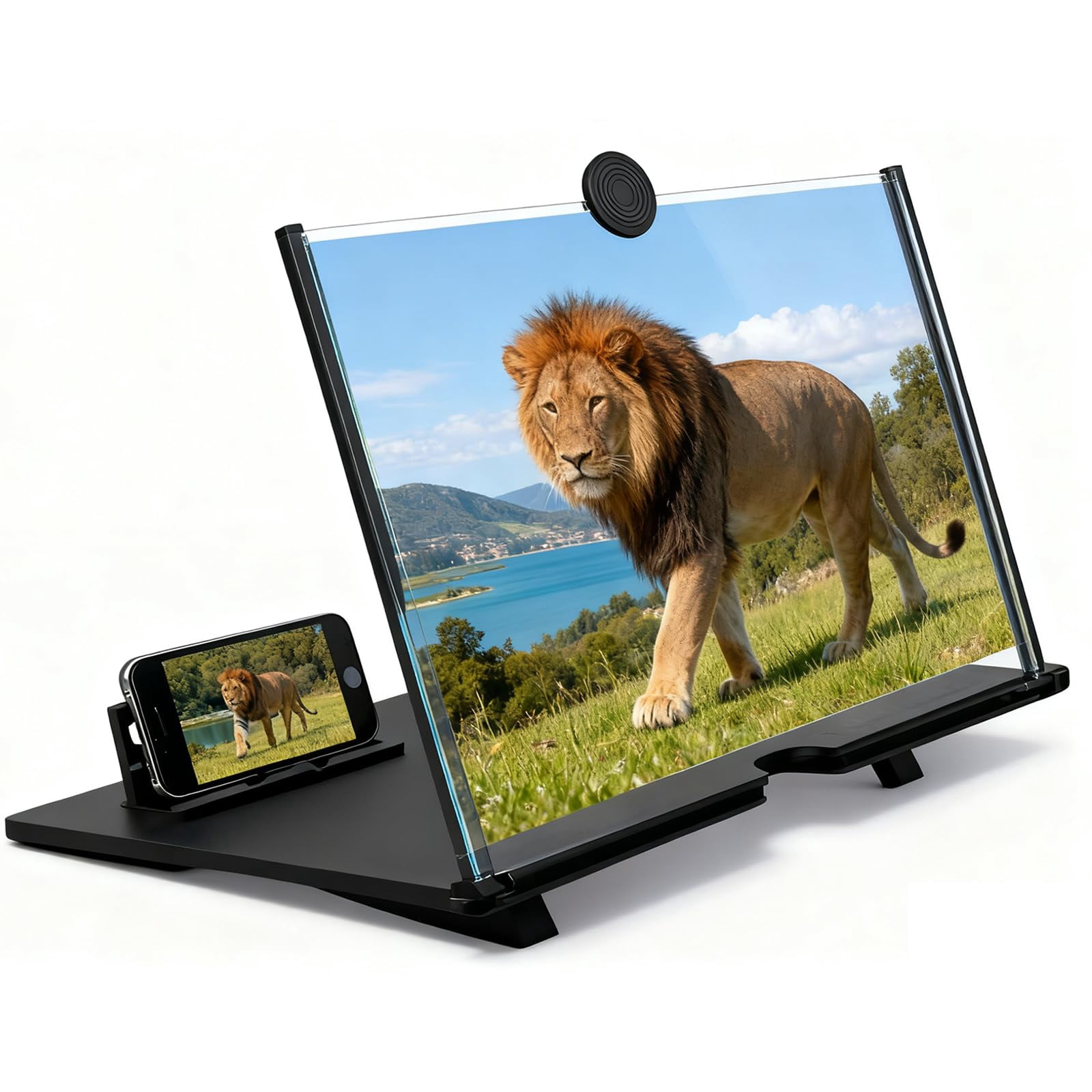 Pull-Out Phone Screen Magnifier, HD Mobile Screen Enlarger for Movies, Videos and Gaming, Foldable Portable Display Amplifier
