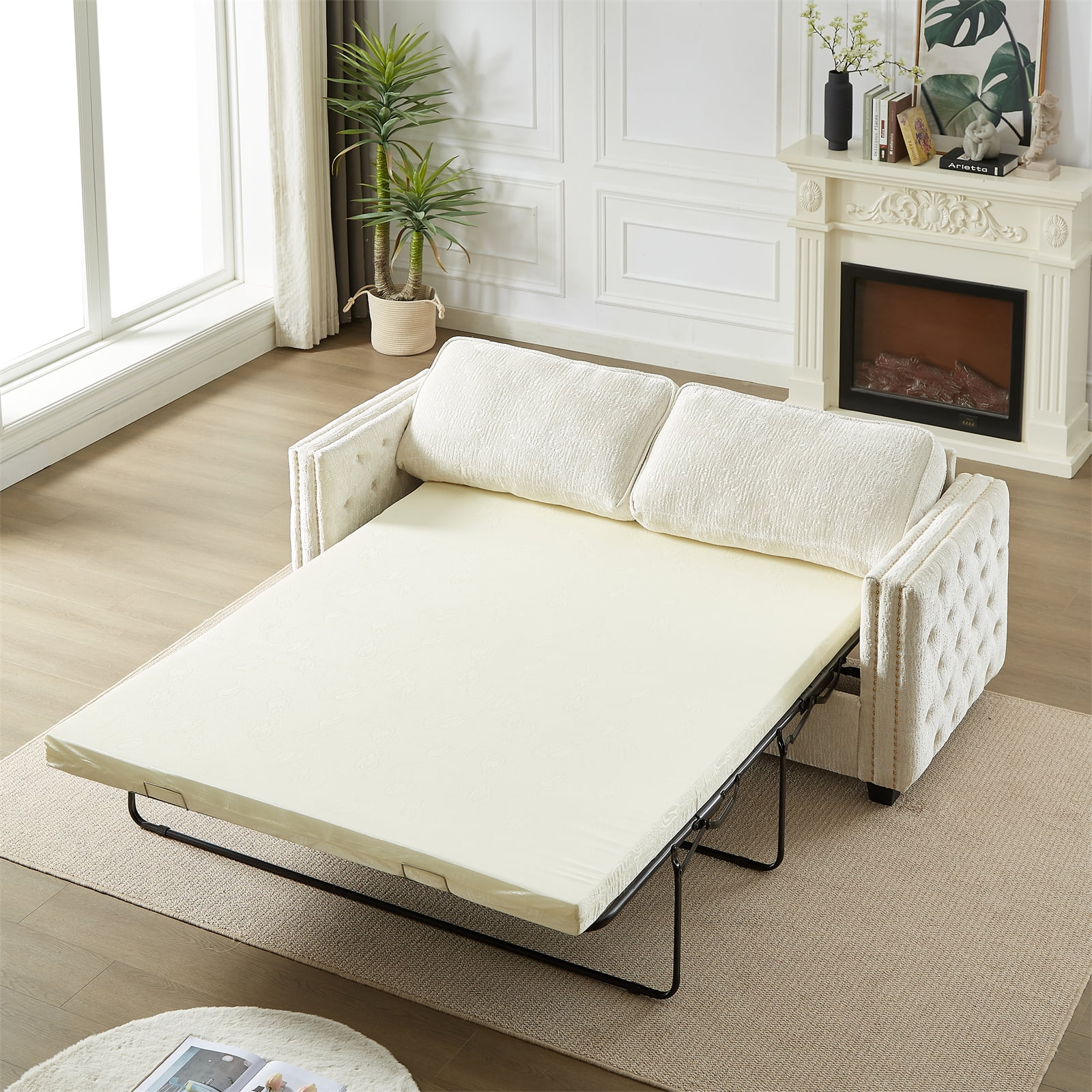 Pull Out Sofa Bed, 3-in-1 Full Size Convertible Sleeper Couch with ...