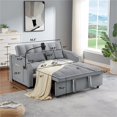 thumbnail image 1 of Pull Out Sofa Bed Loveseat Sleeper with Twin Size Memory Mattress N/A gray 338 Fabric Tight Seat Loveseat, 1 of 5