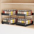 Pull Out Spice Rack Organizer for Double Track Large Capacity