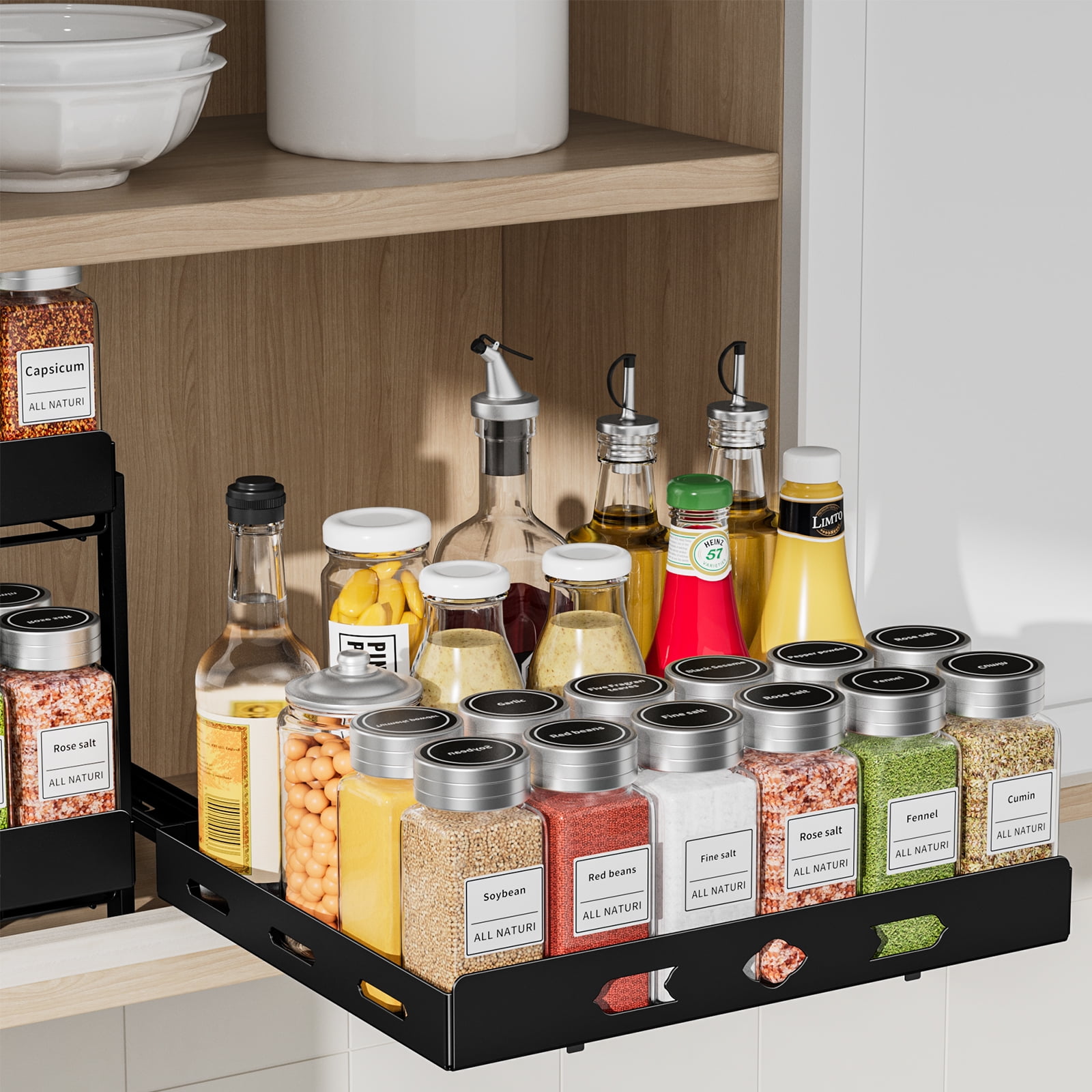Spice rack organizer for kitchen cabinets hotsell