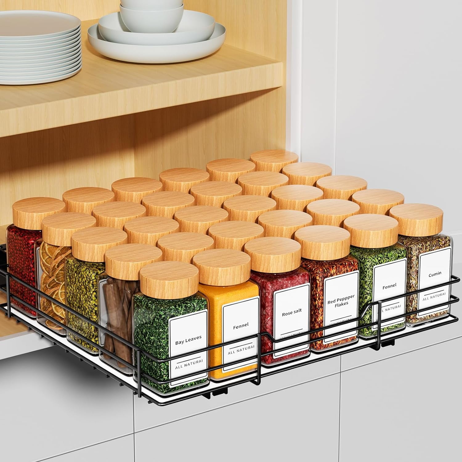 Pull Out Spice Rack Organizer, Spice Rack for Cabinet, Slide Out Spice ...