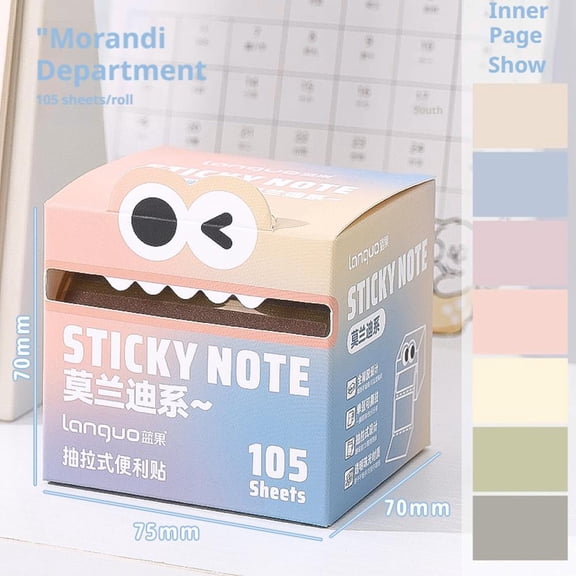 Pull Out Sticky Notes Calendar Reminder Pearlescent Glittered Paper 105 Sheets