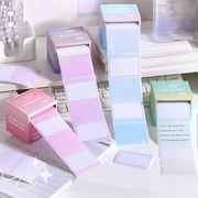 Pull Out Sticky Notes Dispenser with 256 Sheets, 5 Colors Removable Notes for Books Files Office Organization, Easy Tear and Marking