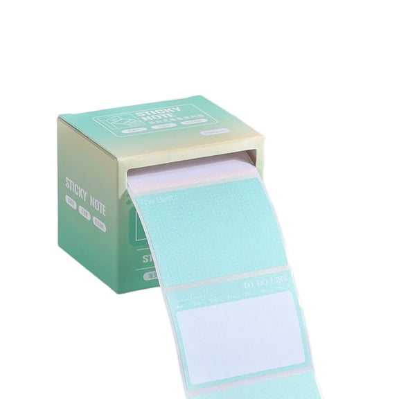 Pull-Out Sticky Notes, Full Adhesive Note Roll Tape with Pull Out Dispenser Box, 256 Sheets Self Stick Memo Pad for Home Classroom Kitchen Office Supplies