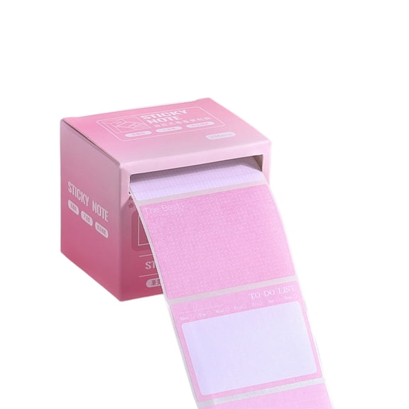 Pull-Out Sticky Notes, Full Adhesive Note Roll Tape with Pull Out Dispenser Box, 256 Sheets Self Stick Memo Pad for Home Classroom Kitchen Office Supplies