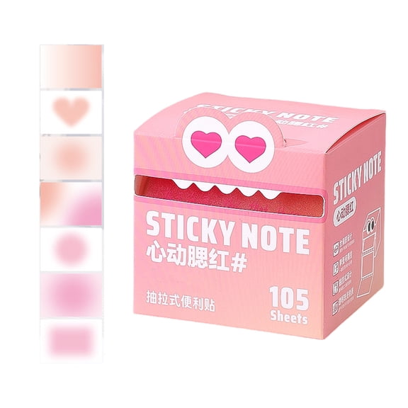 Pull Out Sticky Notes Pad for Writing 150 Sheets Pearlescent Note Paper Memo Pad Reminder on Fridges Computer Calender