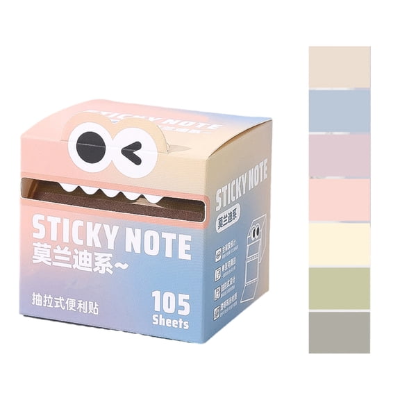 Pull Out Sticky Notes Pad for Writing 150 Sheets Pearlescent Note Paper Memo Pad Reminder on Fridges Computer Calender
