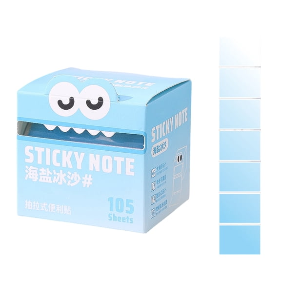 Pull Out Sticky Notes Pad for Writing 150 Sheets Pearlescent Note Paper Memo Pad Reminder on Fridges Computer Calender
