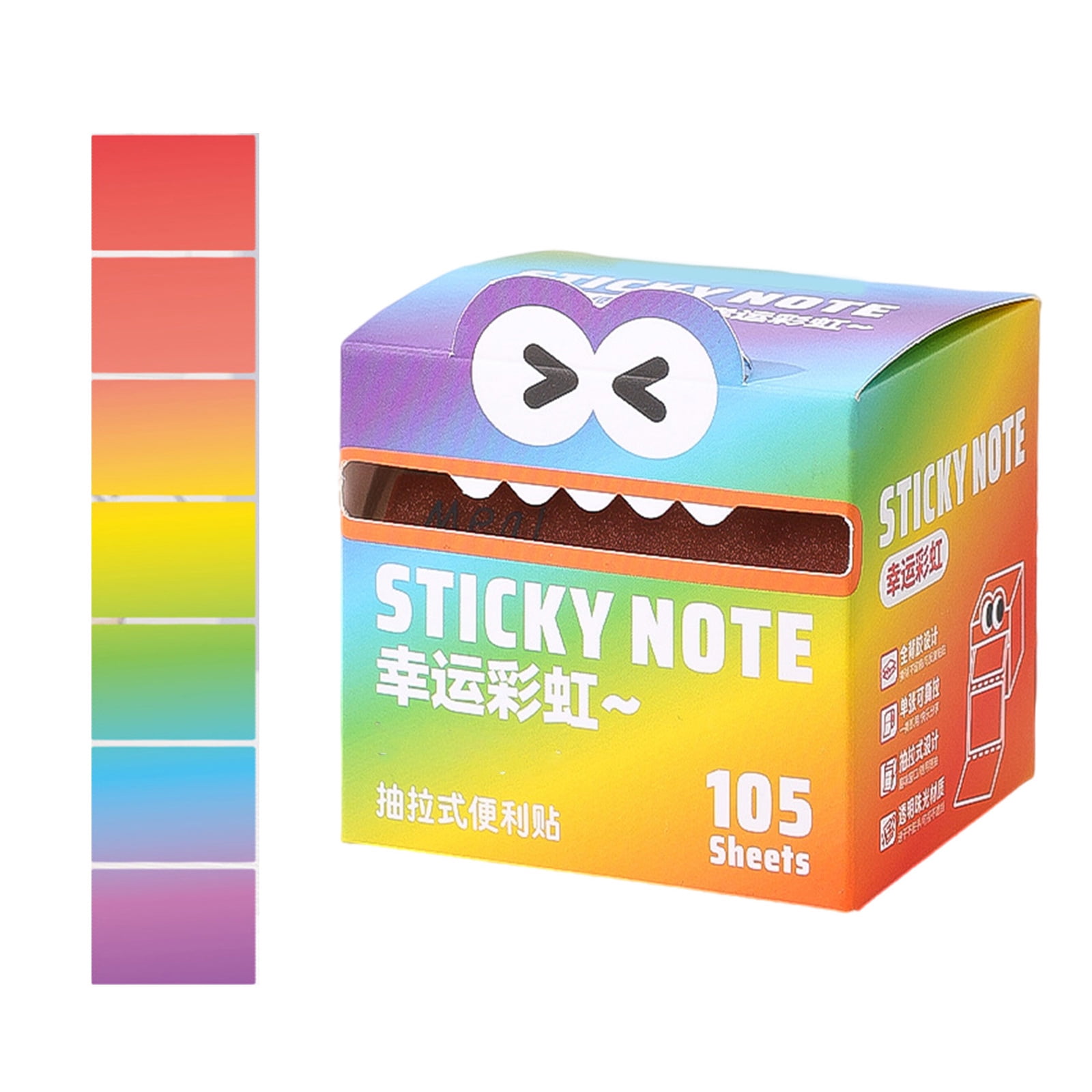 Pull Out Sticky Notes for Writing 150 Sheet Note Memo Pad Pearlescent ...