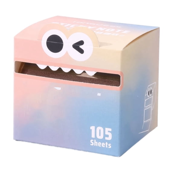Pull-Out Sticky Notes in Pink Box with 105 Sheets, 2.95 X 2.76 X 2.76 Inches