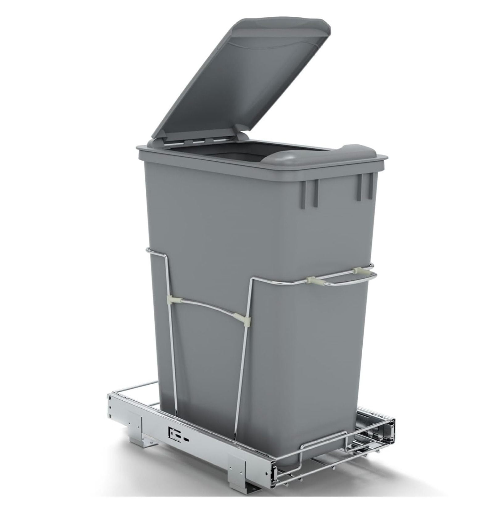 Pull Out Trash Can Under 13 Gallon with Lid, Under Counter