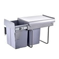 thumbnail image 1 of Pull-Out Trash Can Under Cabinet | 2 x 20 Liter / 5.3 Gallon Trash and Recycling Bins  | Kitchen and Under Sink Trash with Lid for Kitchen Cabinet, 1 of 1
