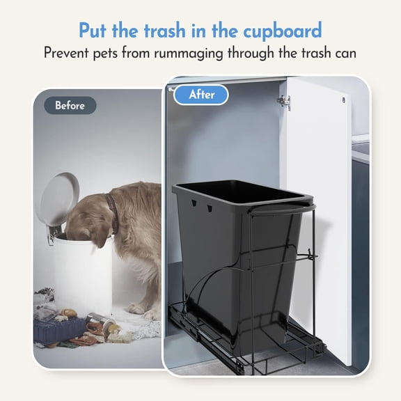 Pull Out Trash Can Under Cabinet & Under Sink Garbage Can Pull Out