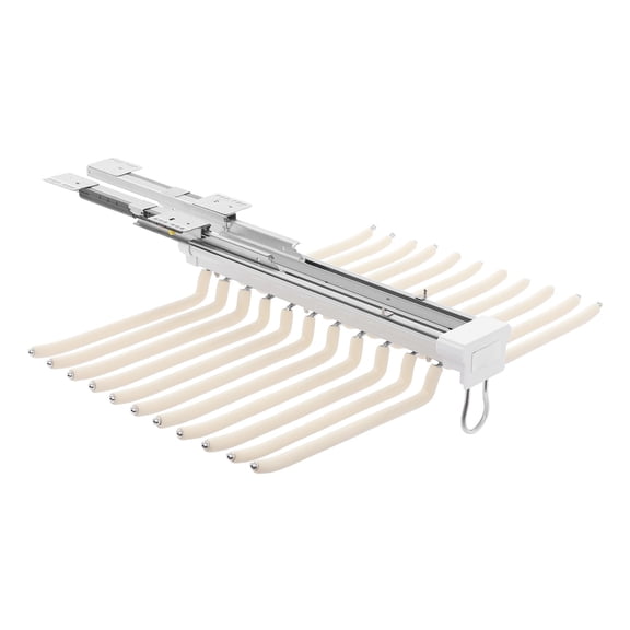 Pull Out Trousers Rack, Closet Pants Rack, Double-Row Pants Rack for Hanging Jeans, Shorts, Skirts, Slacks, Ties, Scarves, Towels