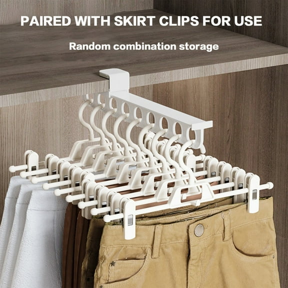 Pull-Out Type Retractable Clothes Rack Adjustable Wardrobe Clothing Rail for Hanging Clothes Pants and More
