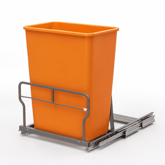 Pull Out Under Cabinet Trash Can Organizer with Soft-Close Slides