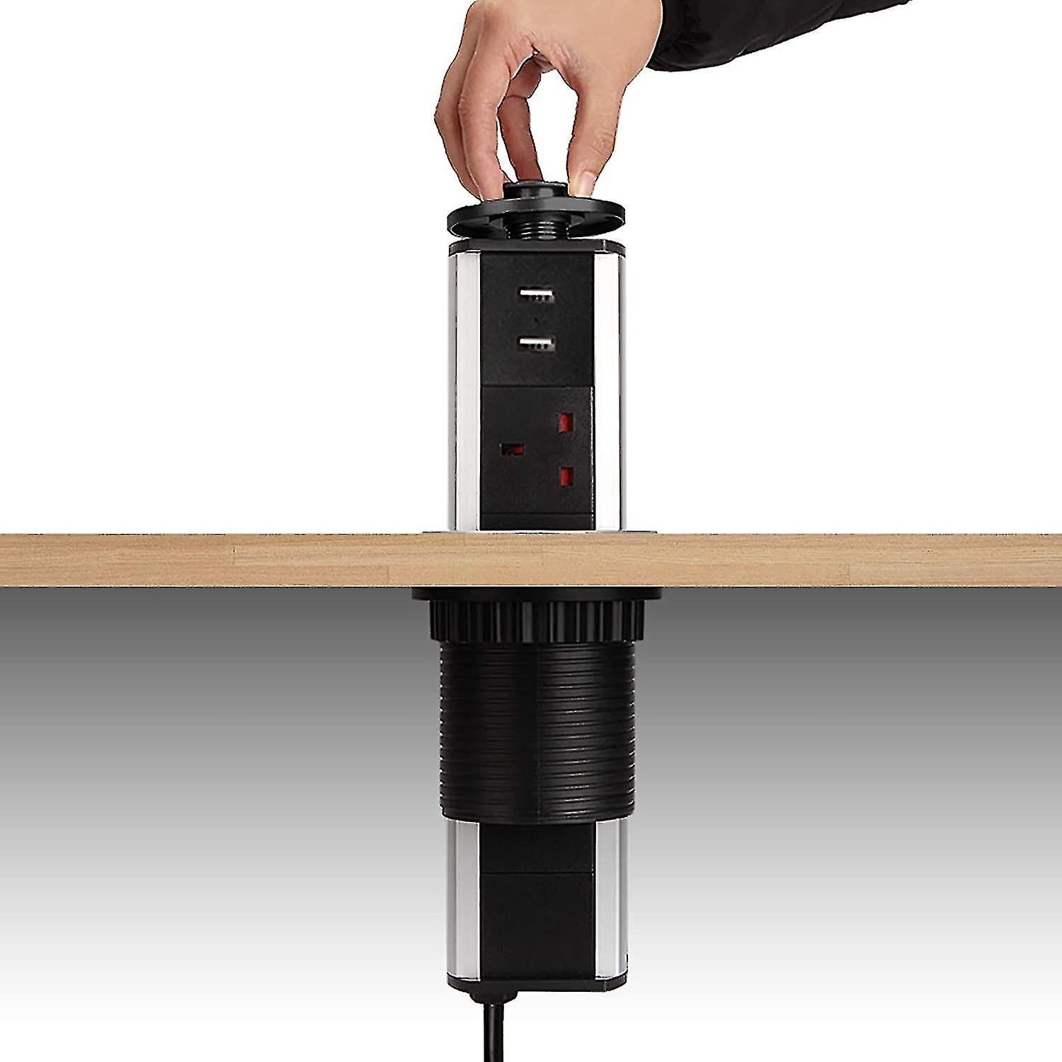 Pull Pop Up Power Sockets For Kitchen Worktops Electrical Plug Socket