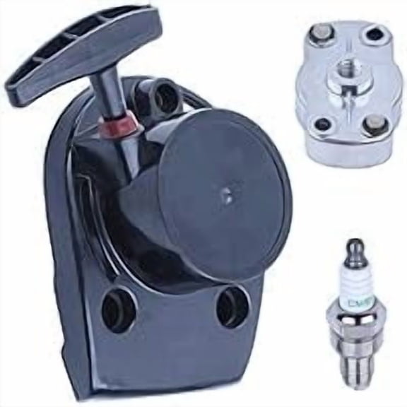Pull Recoil Starter and Spark Plug Kit Compatible with Honda GX35, GX35NT, HHT35S, UMC435A Trimmer Engines, Replaces 28400-Z3F-M01, 28400-Z0Z-305, Easy Starting and Maintenance