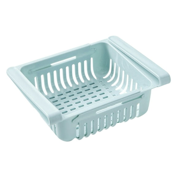 Pull Out Refrigerator Storage Box Food Organizer Drawer Shelf - Expandable Countertop Organizer Bin for Kitchen Pantry Fridge Freezer - Slide Out Drawer for Cans Snacks Spices Condiments
