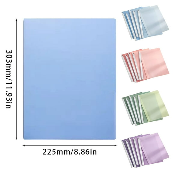 Pull Rotating File Folder, Gradient Blue Expandable Document Storage Organizer