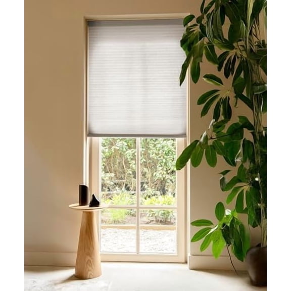 Pull Down Shades for Windows, Light Filtering Cellular Shades Cordless, 9/16" Cell Honeycomb Blinds, Glacier Grey 26.5"(W) x48(H)$$Home Decor, Kitchen, & Other