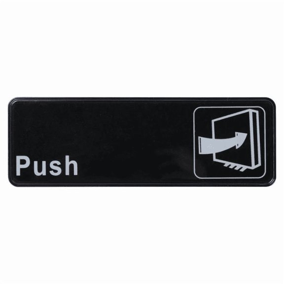 "Pull" Sign 9"x3" - Black 10 ct