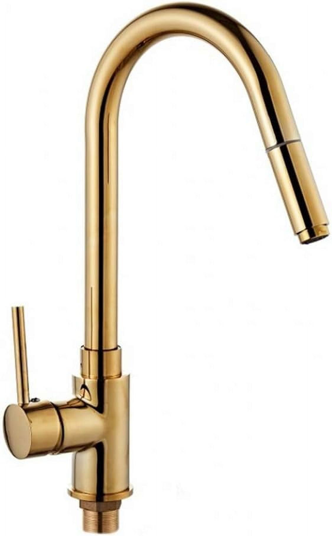 Brushed Gold Single Handles Kitchen Faucet Mixer 360 Swivel Kitchen Sink Faucet