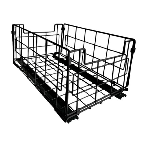 Pull Out Under Sink Storage Rack, Multi-functional Bathroom Shelf, Stainless Steel Spice Organizer with Hooks, Space-saving Kitchen Solution for Clutter-free Countertops.