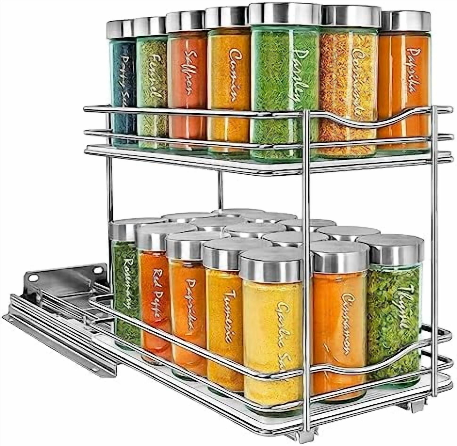 ® Pull Out Spice Rack Organizer for Inside Kitchen Cabinets - 6-3/8 ...