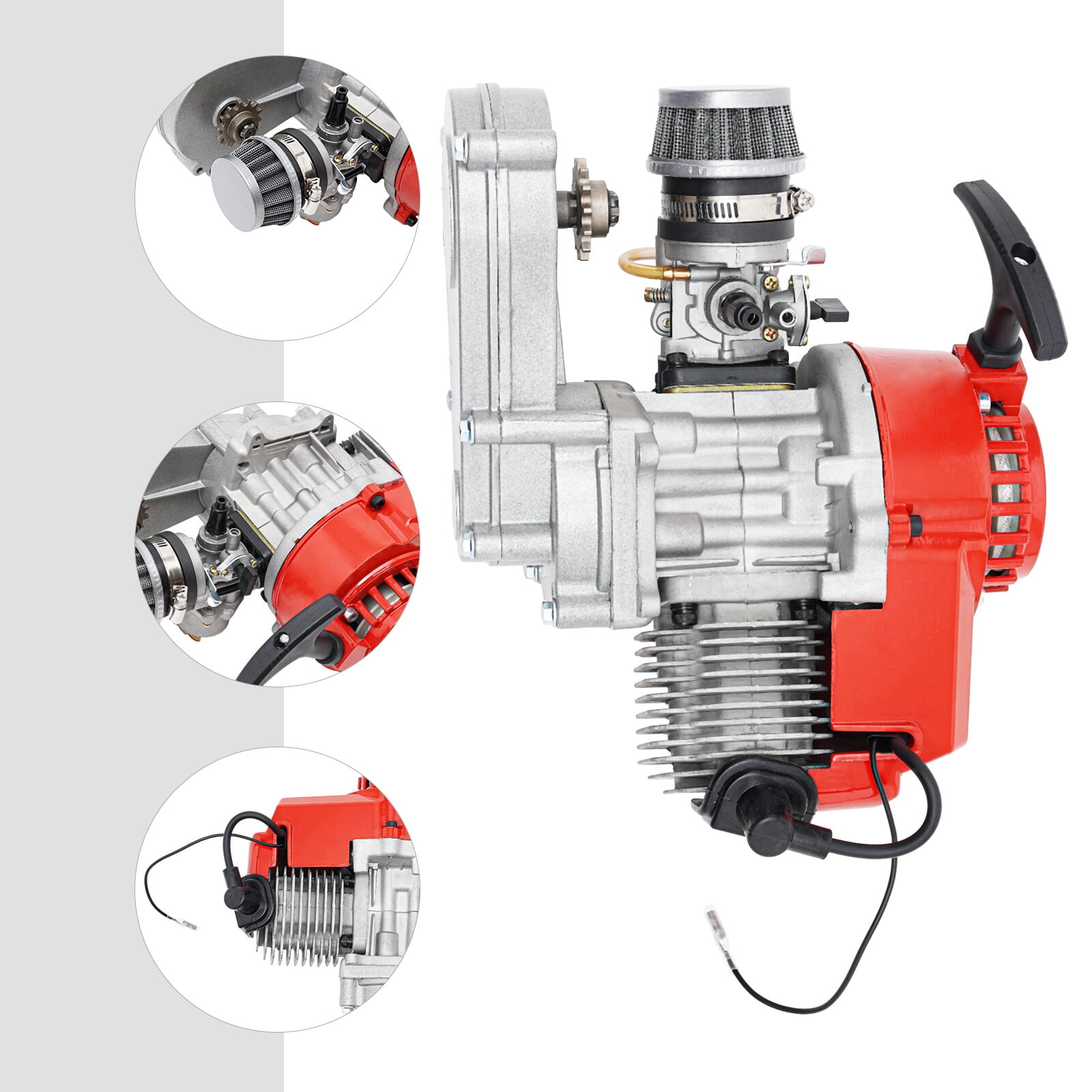 Pull Start 50CC 49CC 2 Stroke Engine Motor Pocket Bike Mini Dirt Bike ATV US