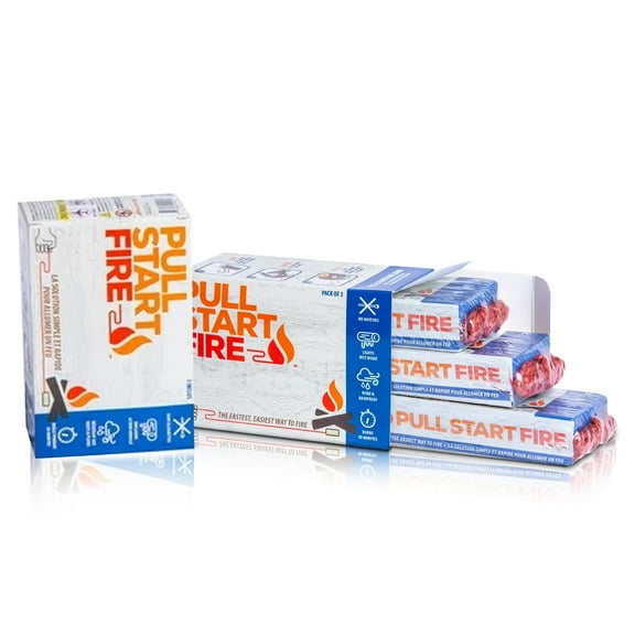 Pull Start Fire Fire Pull String Starter Kit, No Kindling Needed, 6-Count