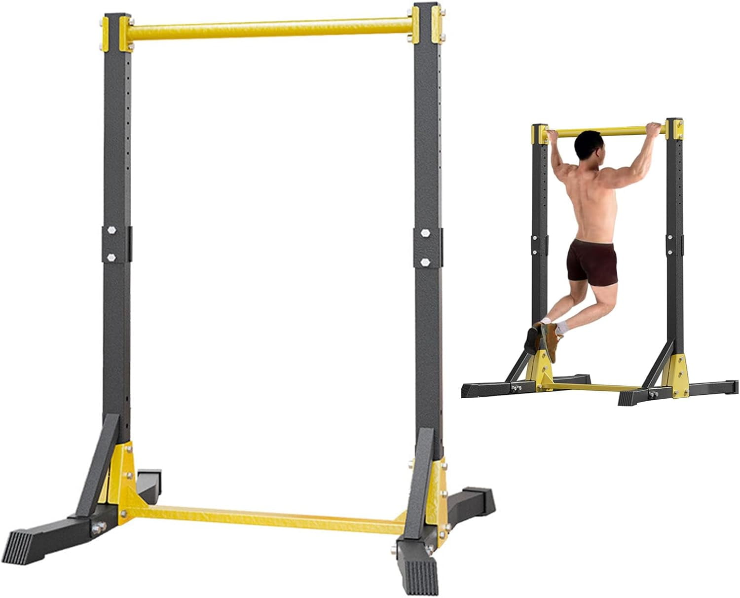 Soges Adjustable Power Tower Dip Station, Free Standing Pull Up Bar