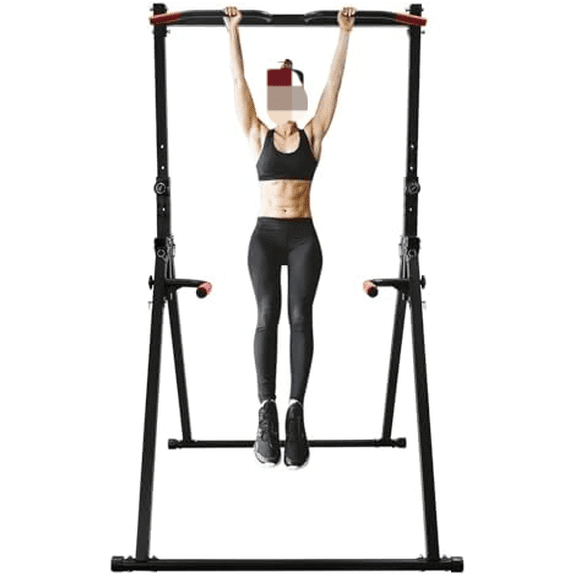 Pull Up Station, Pull Up Bar for Home Gym Strength Training Equipment, Adjustable Height Foldable Power Tower Strength Training Fitness Equipment,Home Pull Up Bar Dip Station