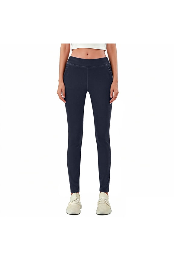 Pull on Stretchy Jeans for Women, High Waisted Shaping Denim Pants with Pockets, Elastic Waist Skinny Fit Casual Daily Wear, Breathable Soft Fabric Work Or Home Jean Trousers