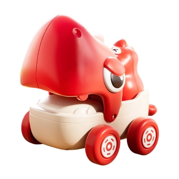 Pull String Dinosaur Toy Car, Preschool Pull Back Vehicle, Interactive Kids Push and Pull Dinosaur Car Toy, Durable Plastic Construction with Stable Wheels for Indoor and Outdoor Play