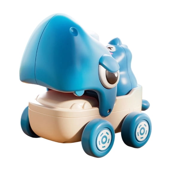 Pull String Dinosaur Toy Car, Preschool Pull Back Vehicle, Interactive Kids Push and Pull Dinosaur Car Toy, Durable Plastic Construction with Stable Wheels for Indoor and Outdoor Play