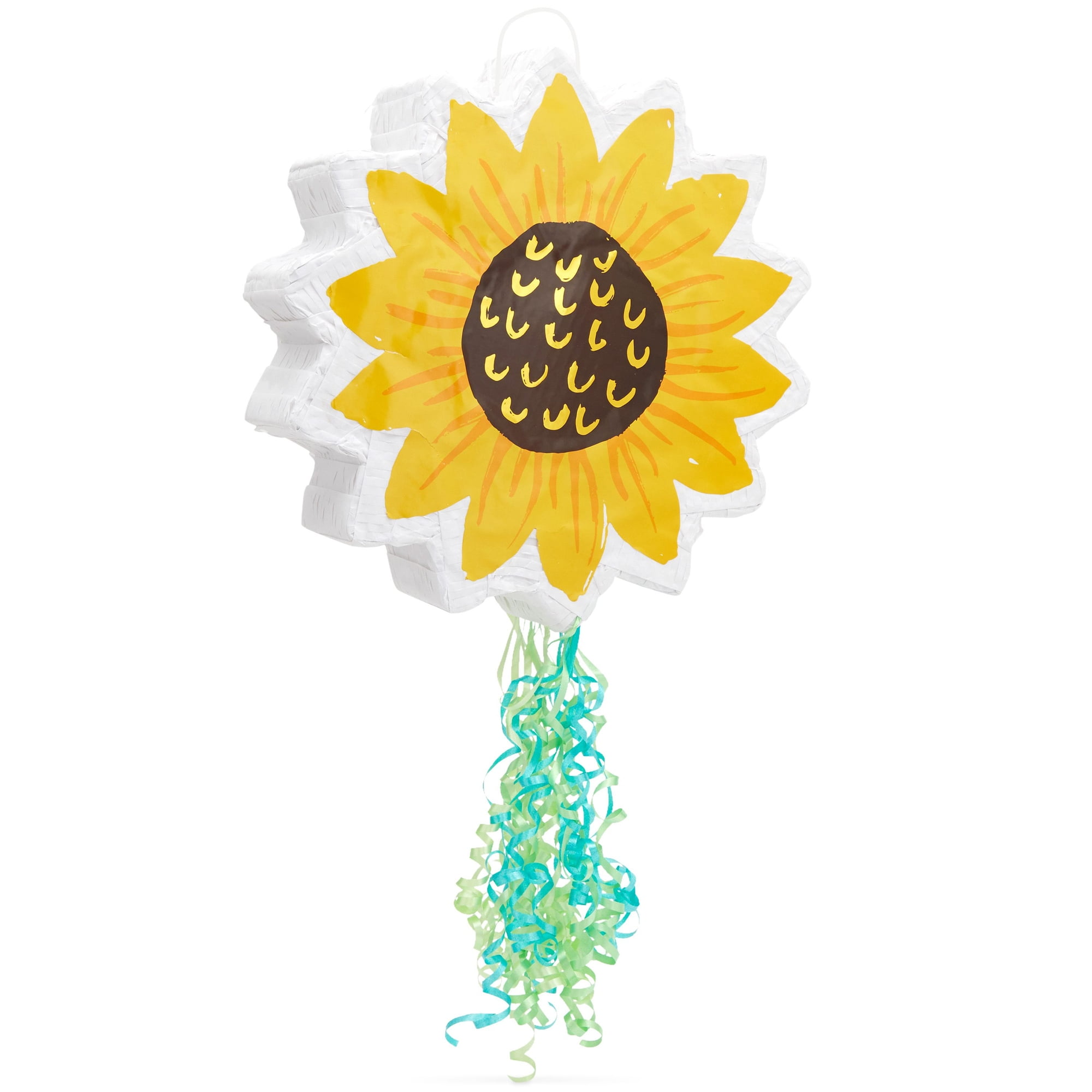 Pull String Sunflower Pinata for Sunshine Baby Shower, Floral
