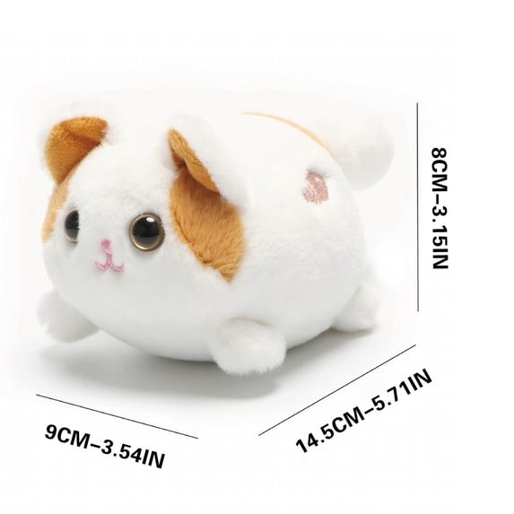 Pull-String Wagging Tail Plush Doll, Interactive Backpack Clip & Keychain, Durable Stress Relief Toy for Kids & Adults, Fun Gift with Moving Tail C