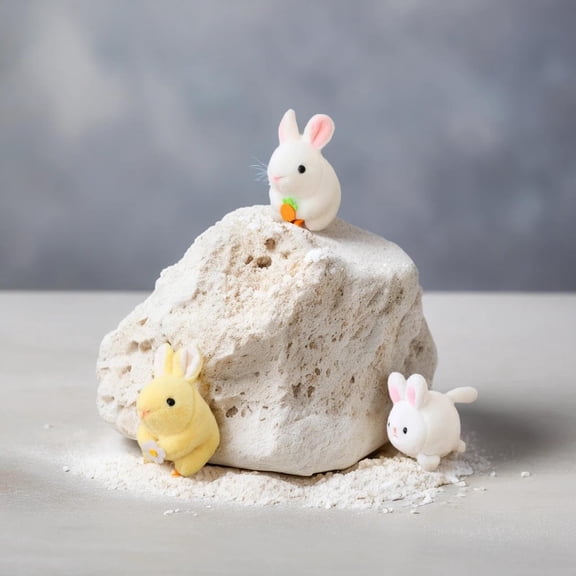 Pull String Wagging Tail Plush Rabbit Animal Toy, Soft Stuffed Loli Rabbit Doll With Adorable Pink Inner Ears And Small Nose, Interactive Figure With Pull String Control For Tail