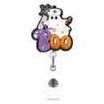 thumbnail image 1 of Pull-Tab Fastener-Hanging Decorations-Adorable Halloween Acrylic Badge Reel with Retractable and 360° Rotating Clip Perfect for Anyone, 1 of 9
